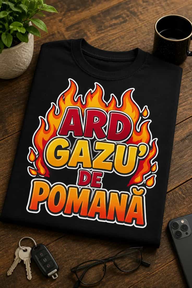 Tricou cu un motiv scurt – Ard gazu' de pomană