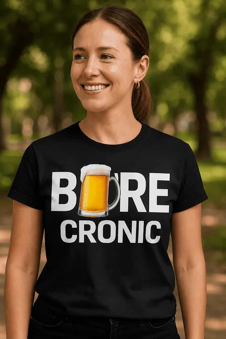Tricou amuzant Bere cronic - BERE CRONIC
