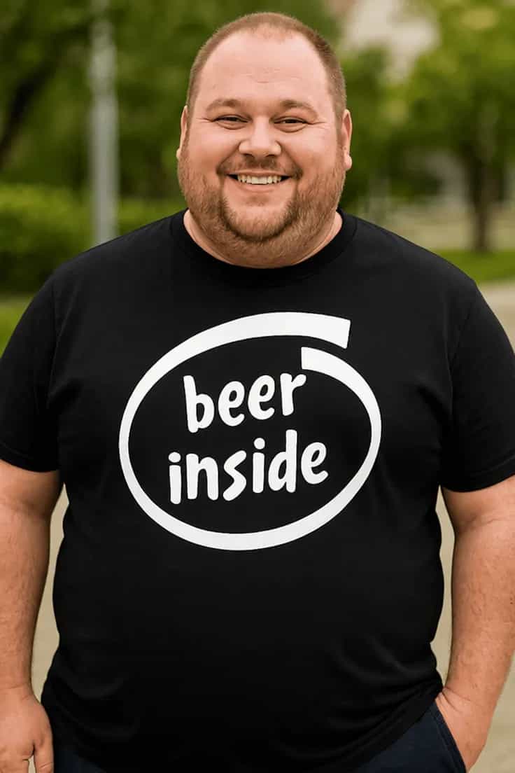 Tricou amuzant Bere la interior - beer inside