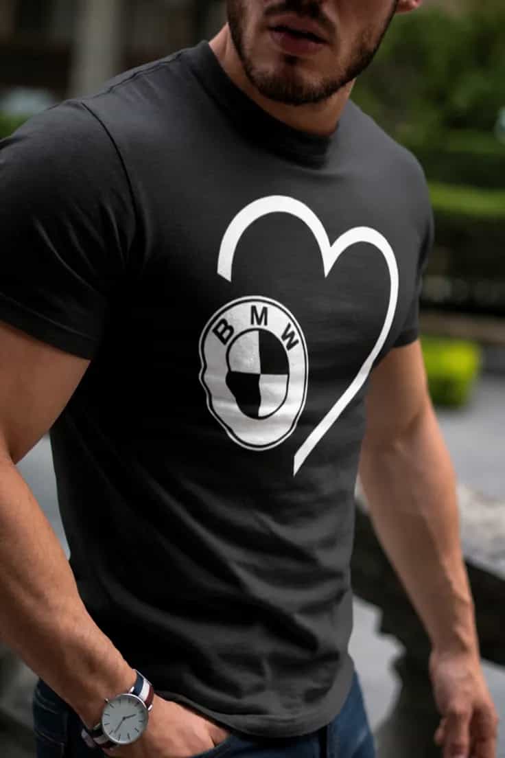 Tricou amuzant Iubesc marca auto la alegere