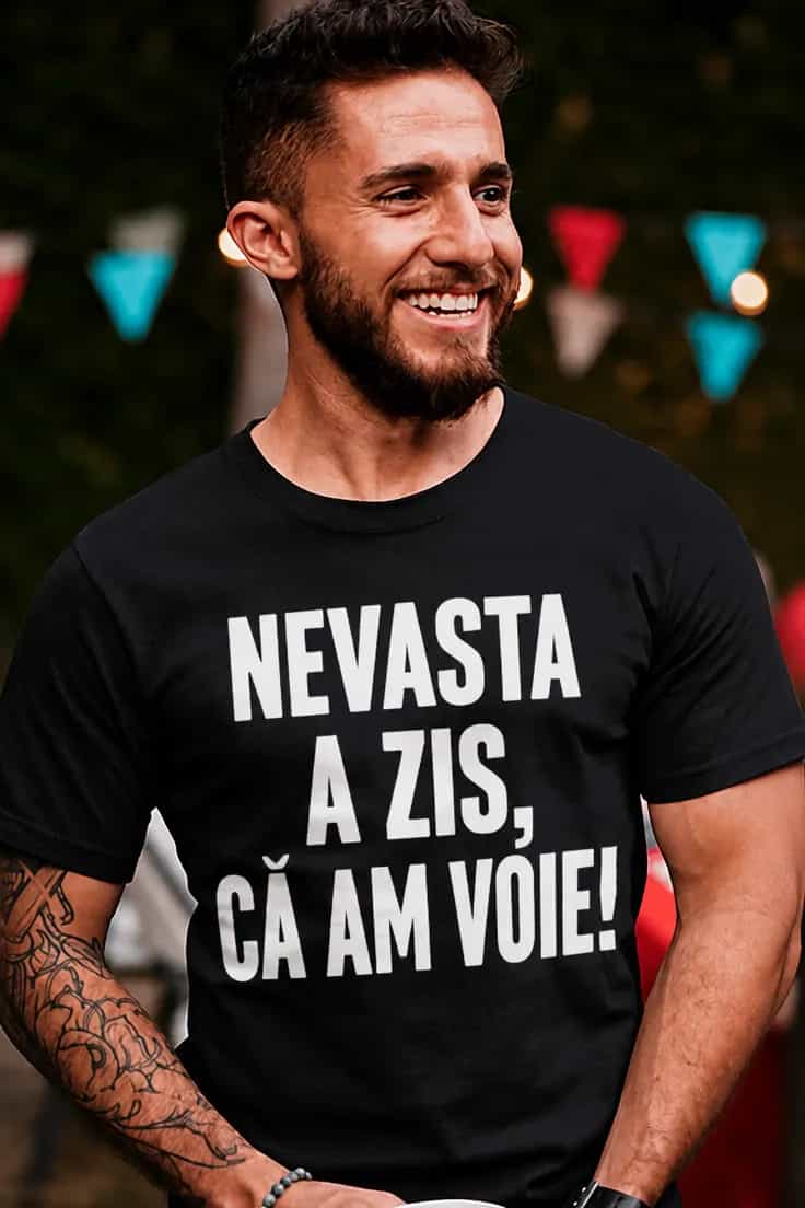 Tricou amuzant Nevasta a zis că pot - NEVASTA