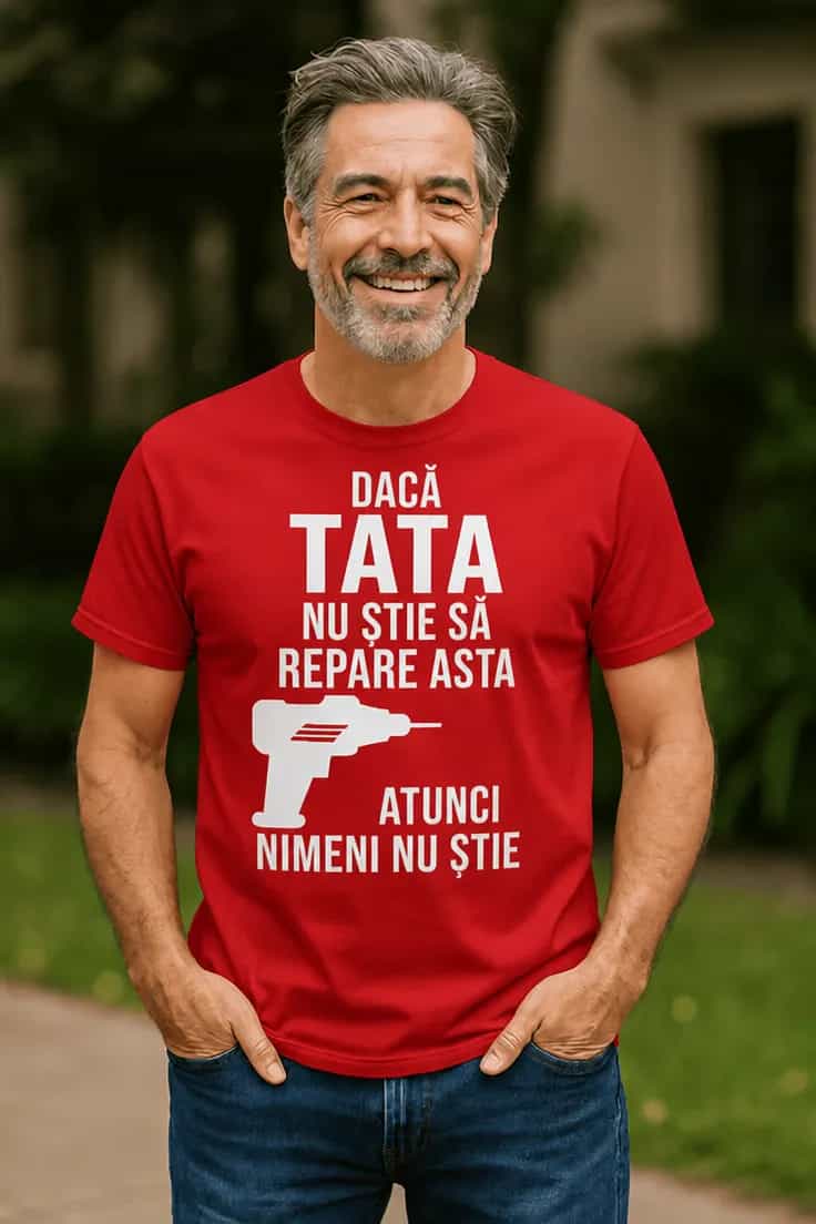 Tricou amuzant Tata repară tot cu inscripție la alegere