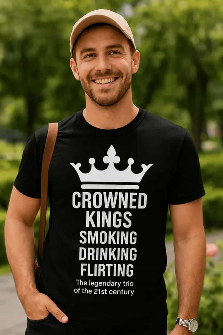Tricou amuzant Trei regi legendari - CROWNED KINGS