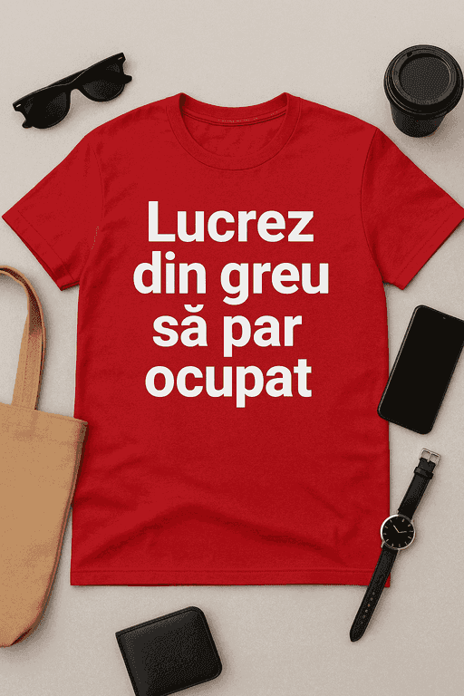 Tricou Lucrez din greu să par ocupat