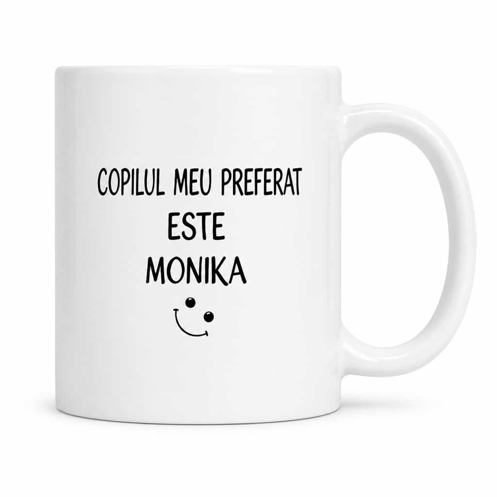 Cană amuzantă copil preferat cu nume personalizat