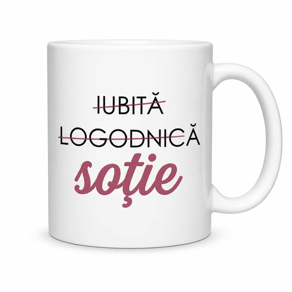 Cană amuzantă Iubită logodnică soție