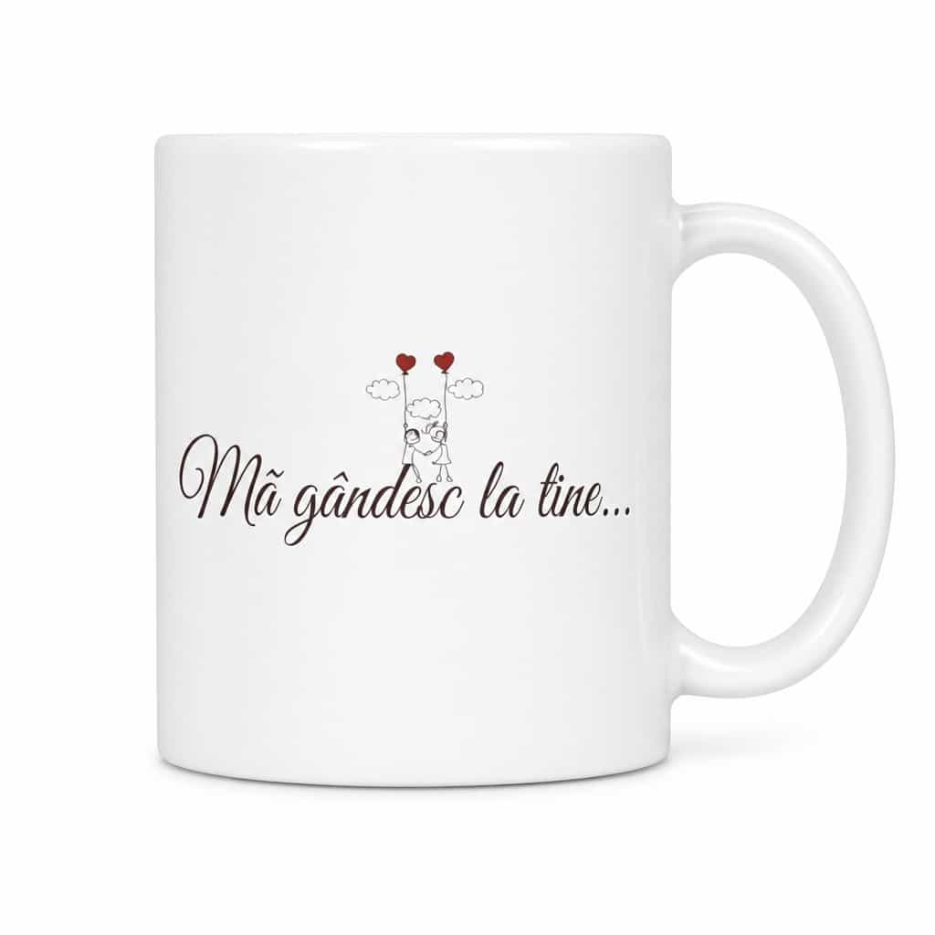 Cană amuzantă Mă gândesc la tine....