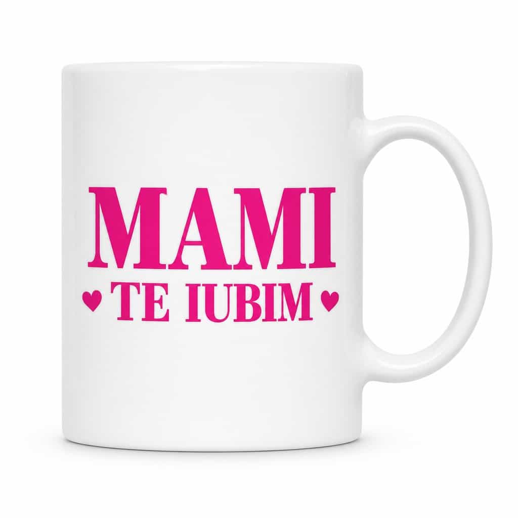 Cană amuzantă Mami te iubim - MAMI TE IUBIM