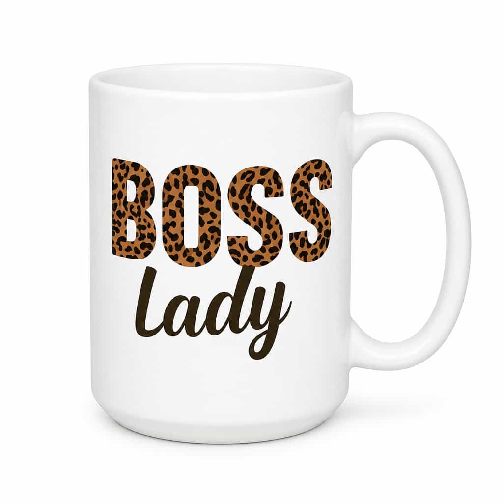 Cană amuzantă Șefa supremă – BOSS lady