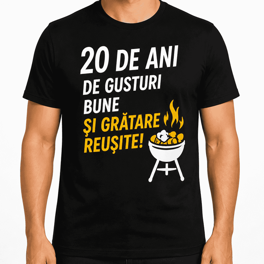 Tricou pentru 20 de ani – 20 de ani de gusturi bune și grătare reușite!