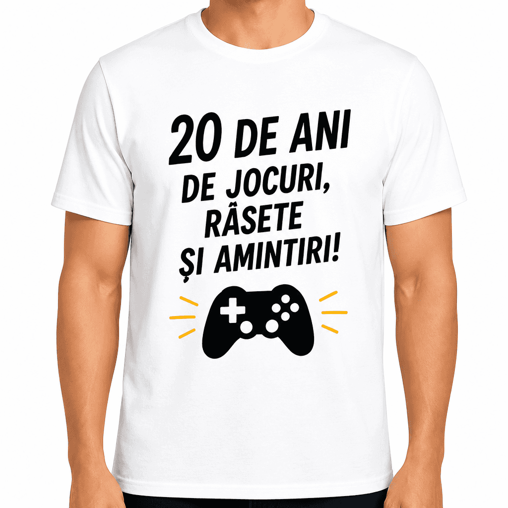 Tricou pentru 20 de ani – 20 de ani de jocuri, râsete și amintiri!