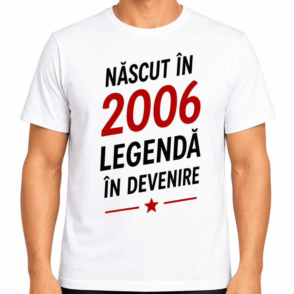 Tricou pentru 20 de ani – Născut în 2006 legendă în devenire