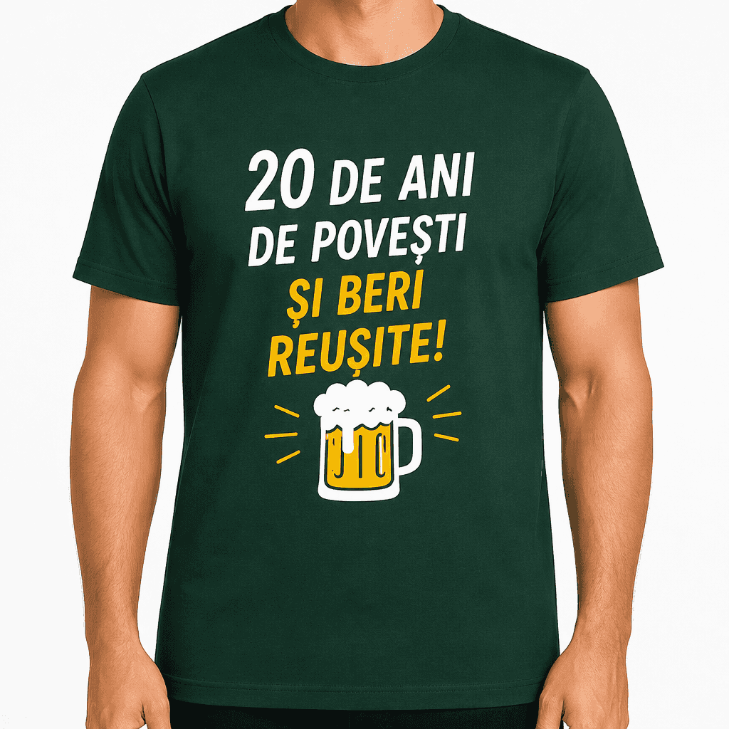 Tricou pentru 20 de ani – 20 de ani de povești și beri reușite!