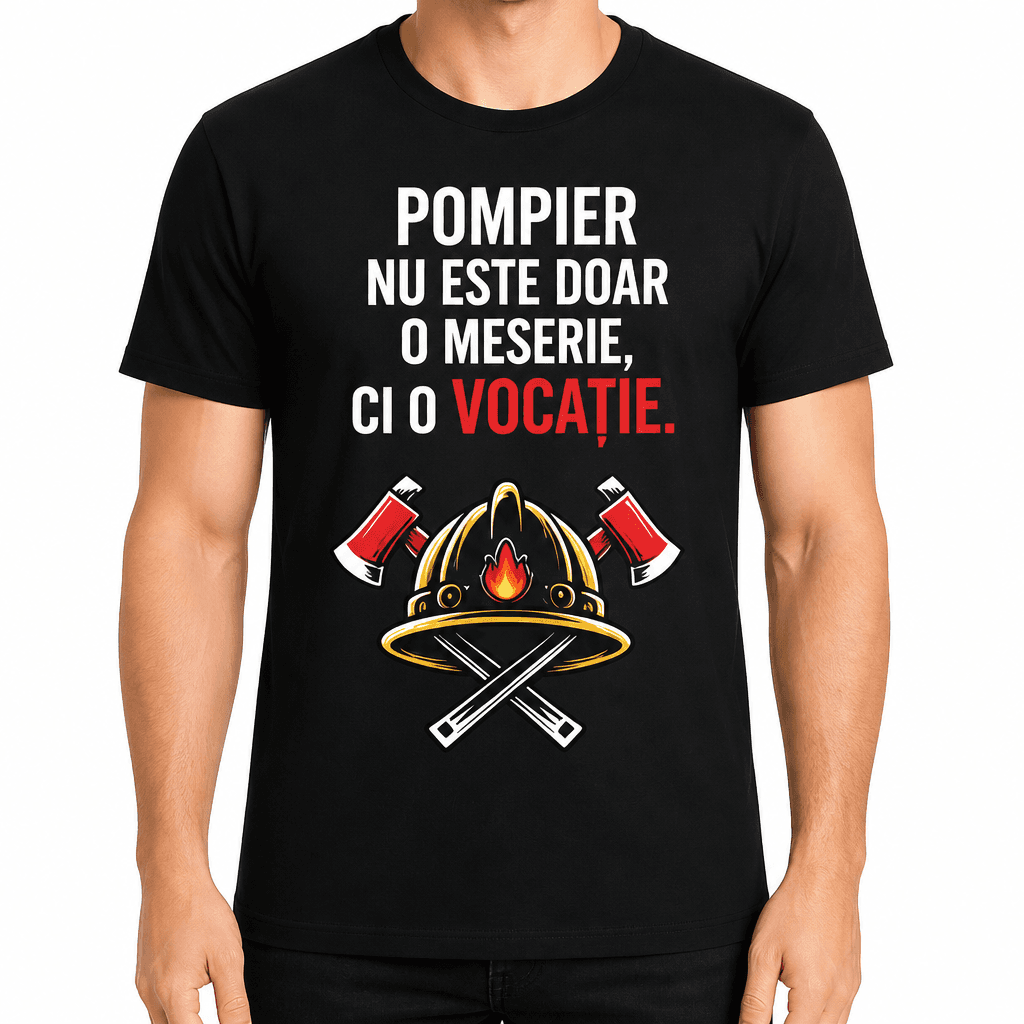 Tricou pompier – Pompier nu este doar o meserie, ci o vocație.