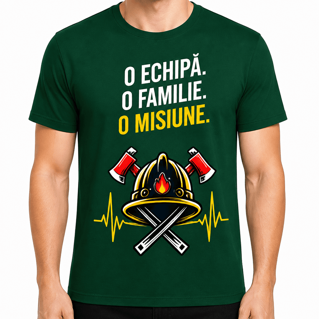 Tricou pompier – O echipă. O familie. O misiune.