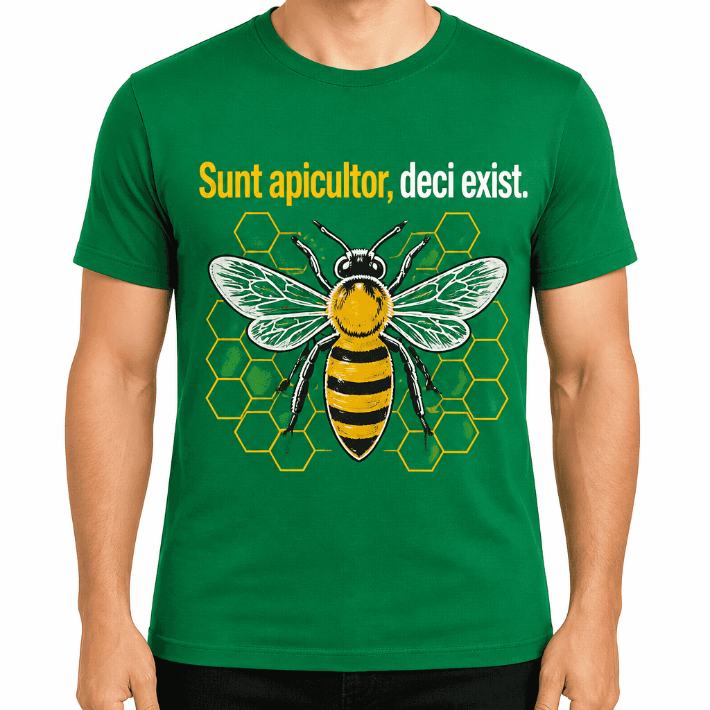 Tricou apicultor – Sunt apicultor, deci exist.