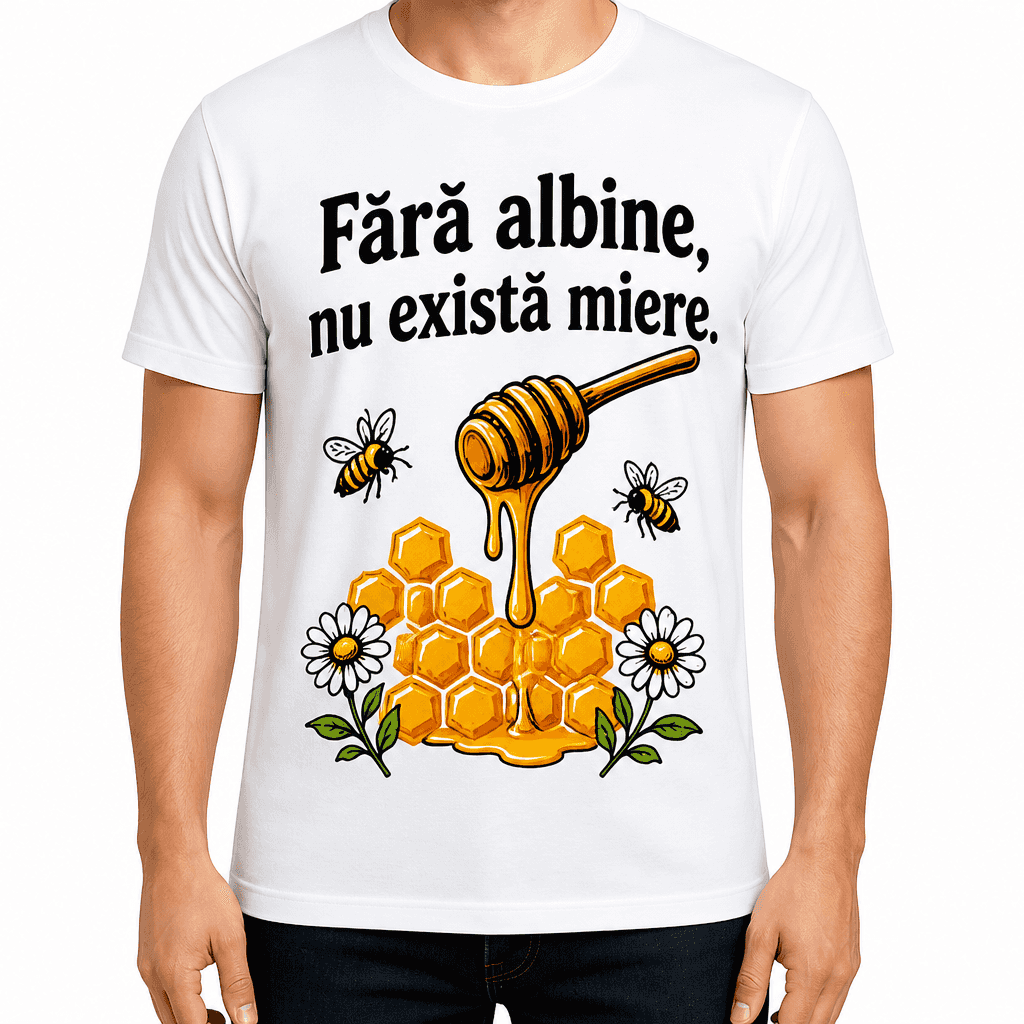 Tricou apicultor – Fără albine, nu există miere.