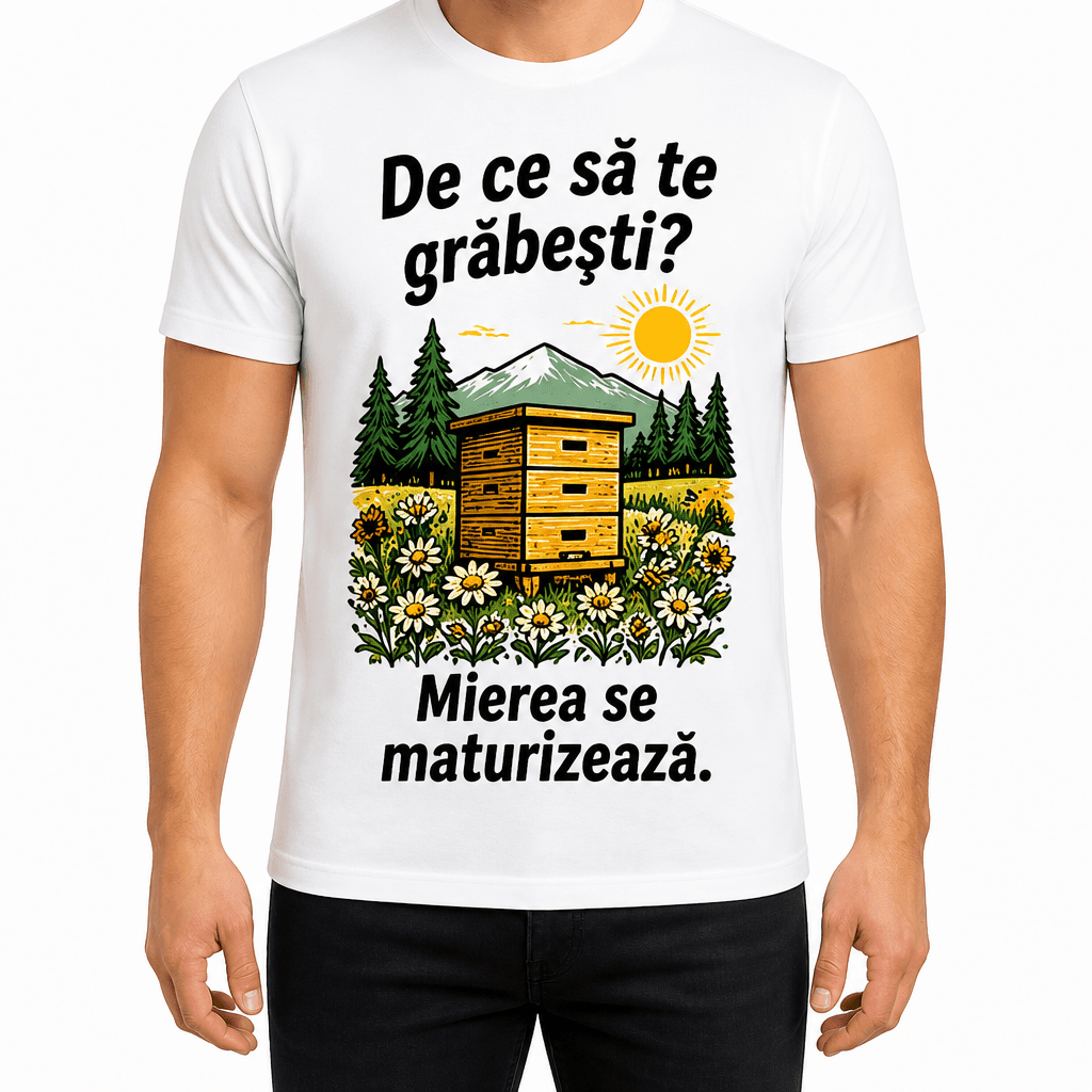 Tricou apicultor – De ce să te grăbești? Mierea se maturizează.