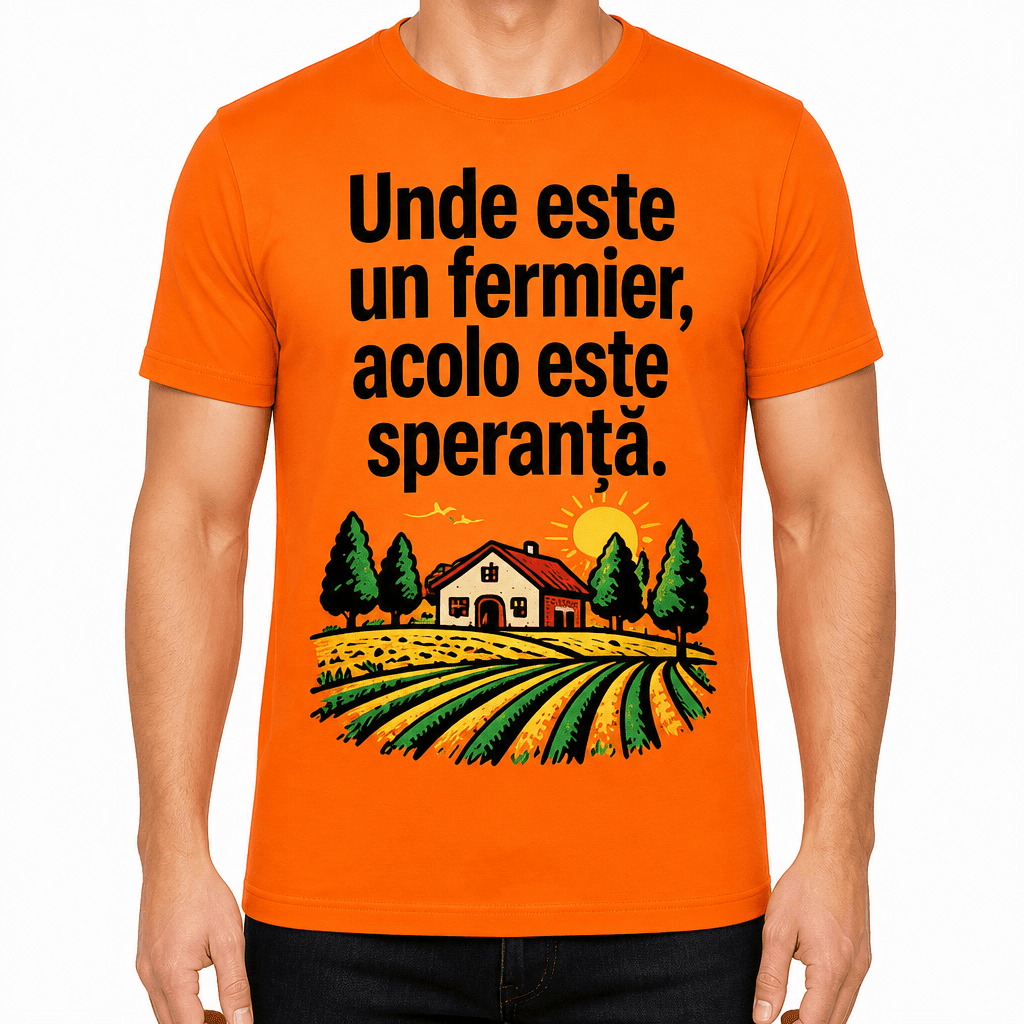 Tricou fermier – Unde este un fermier, acolo este speranță.