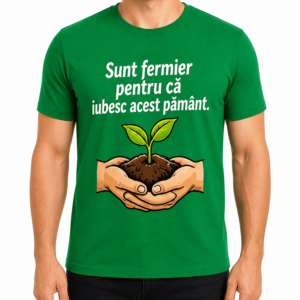Tricou fermier – Sunt fermier pentru că iubesc acest pământ.