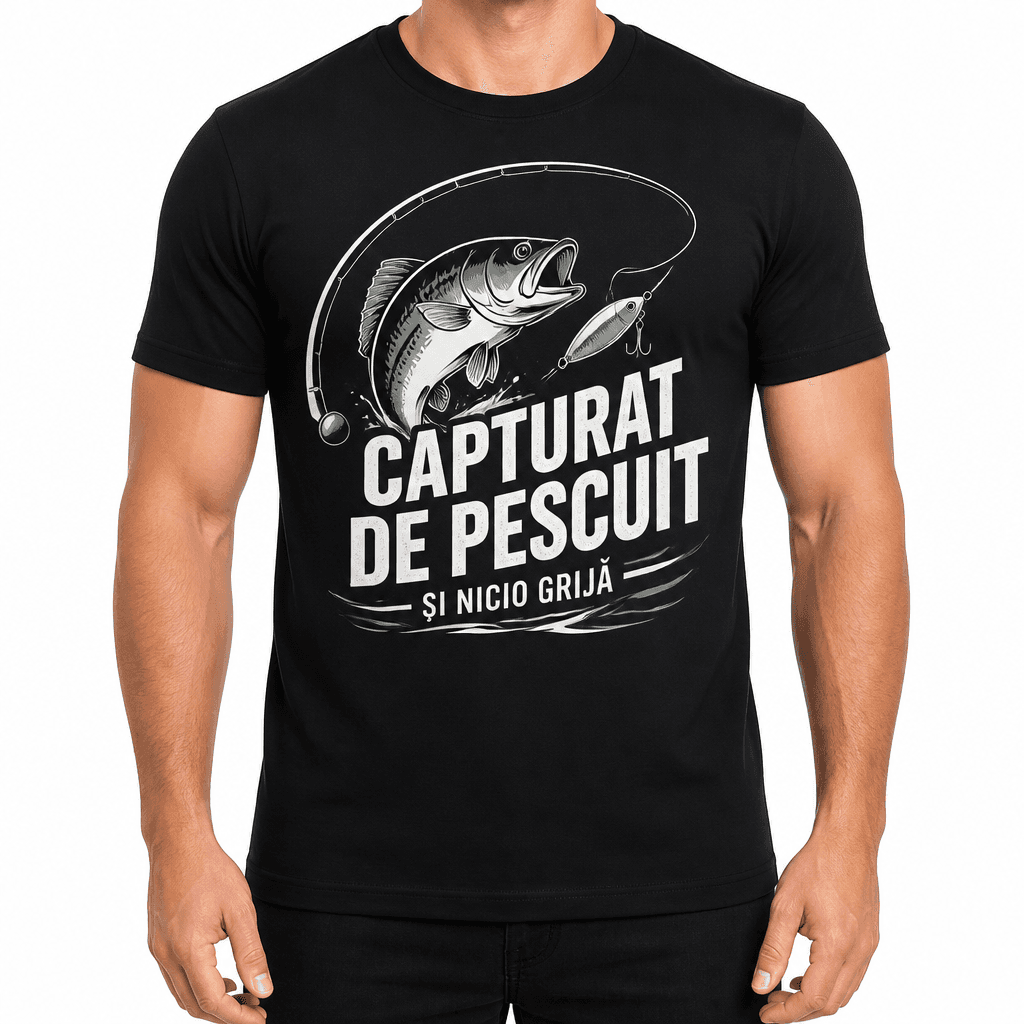 Tricou pentru pescar – Capturat de pescuit