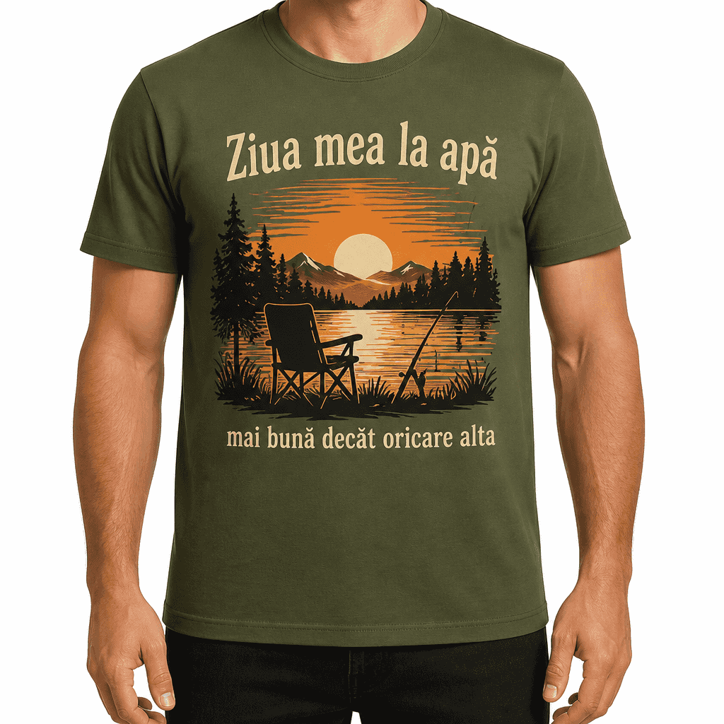 Tricou pentru pescar – Ziua mea la apă
