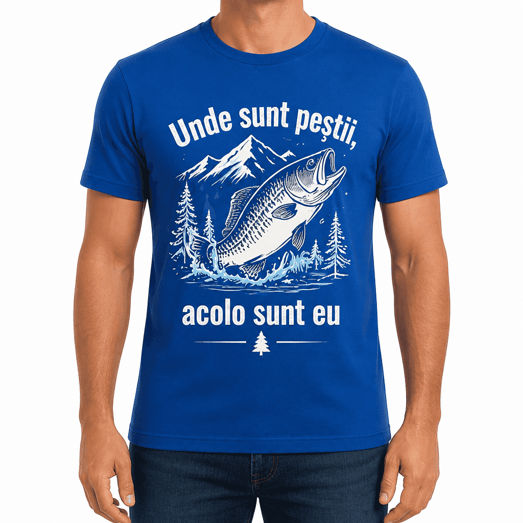 Tricou pentru pescar – Unde sunt peștii, acolo sunt eu