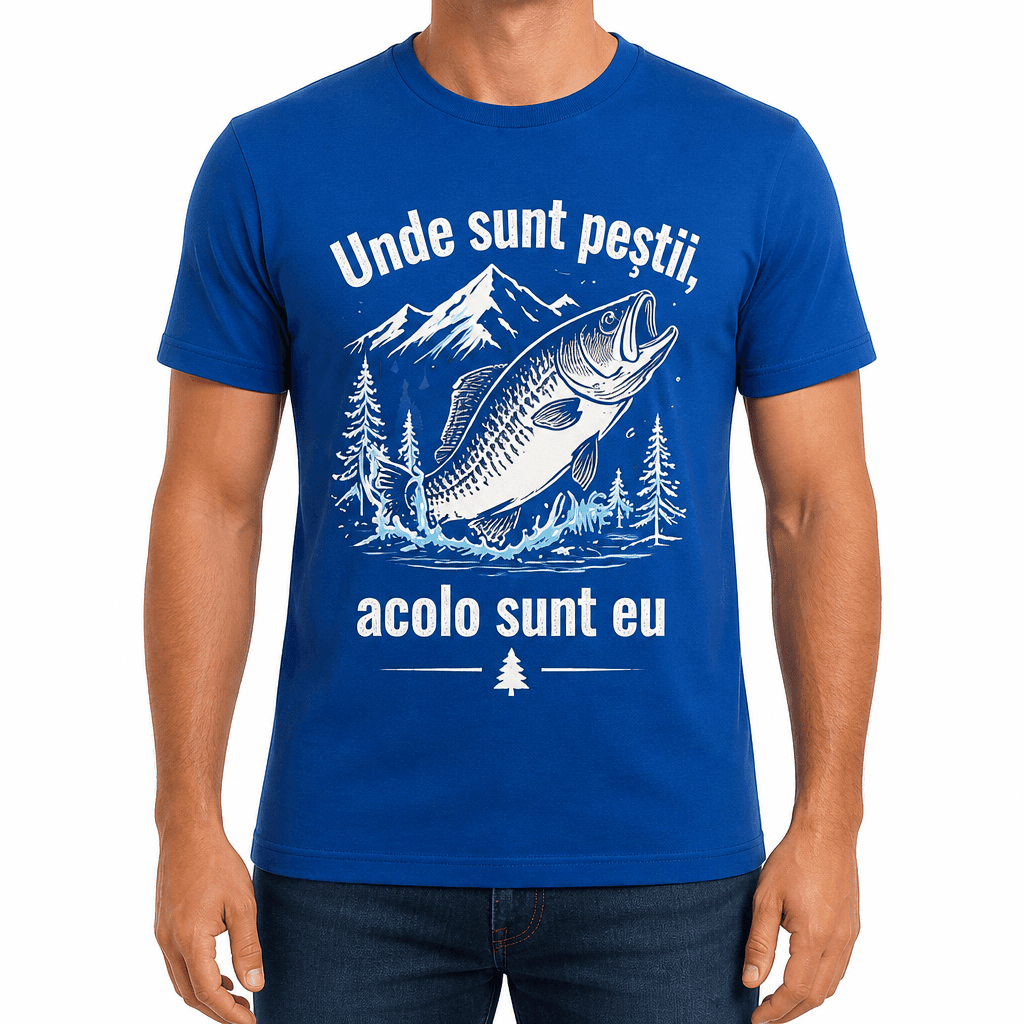 Tricou pentru pescar – Unde sunt peștii, acolo sunt eu
