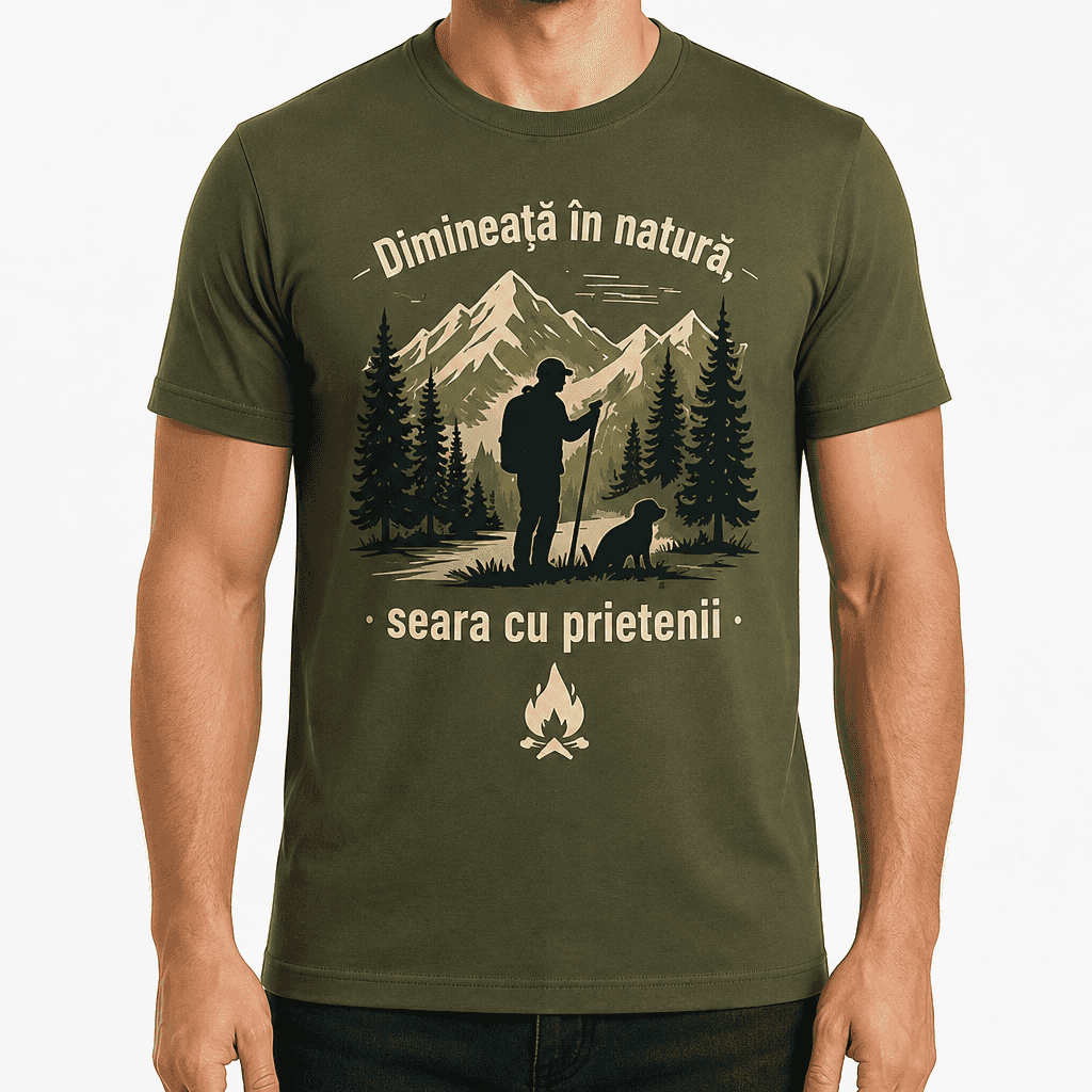 Tricou de vânătoare – Dimineață în natură, seara cu prietenii