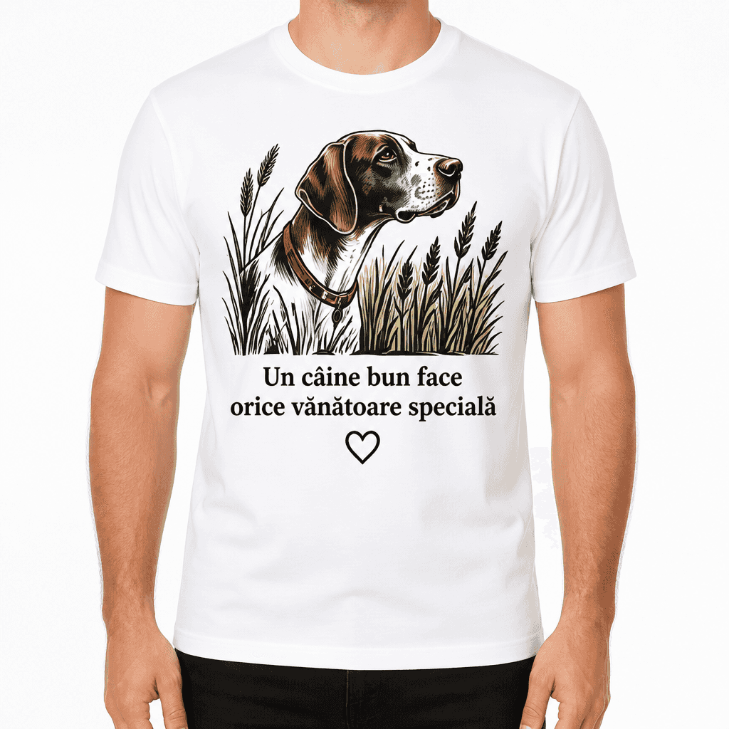 Tricou de vânătoare – Un câine bun face orice vânătoare specială