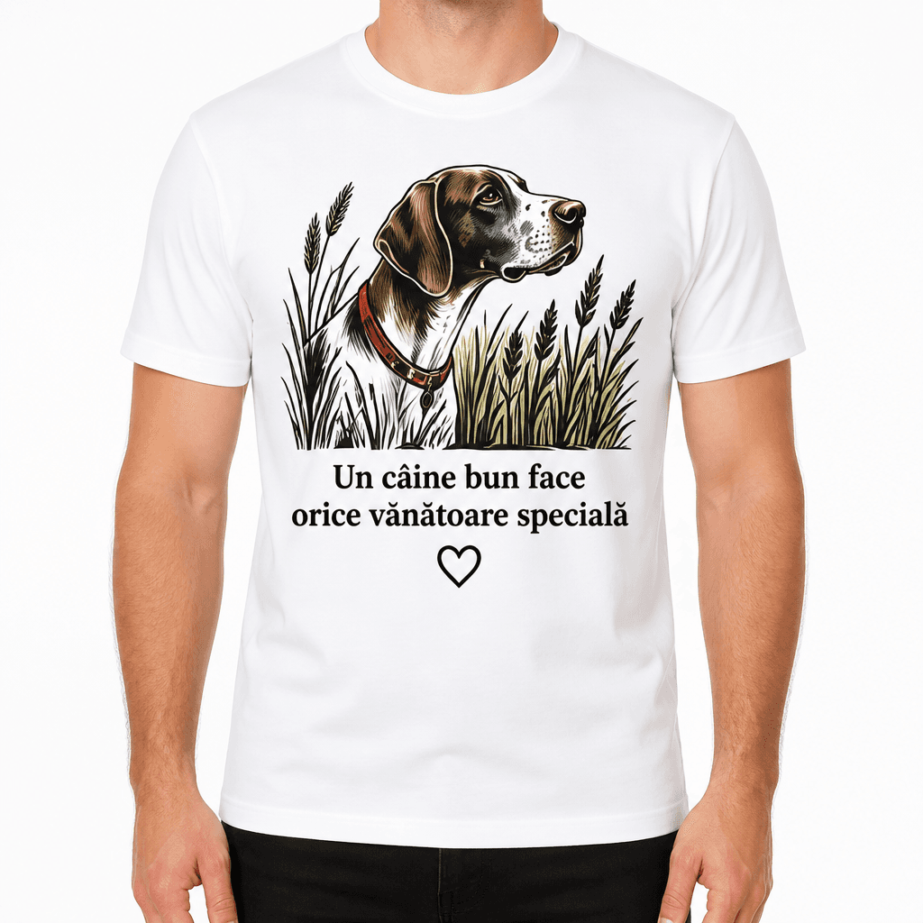 Tricou de vânătoare – Un câine bun face orice vânătoare specială