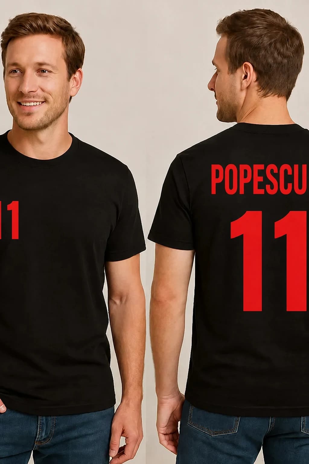 Tricou amuzant sport cu nume personalizat 11 NOVAI 11