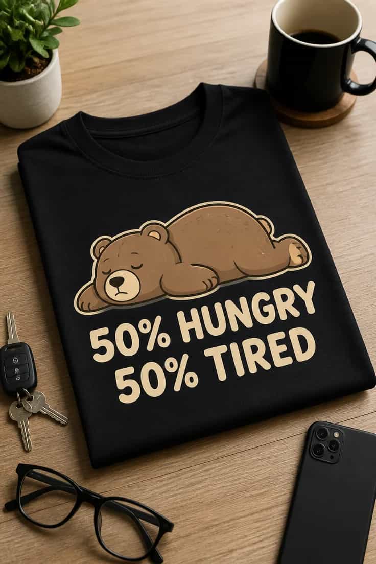 Tricou pentru persoana obosită și mereu flămândă