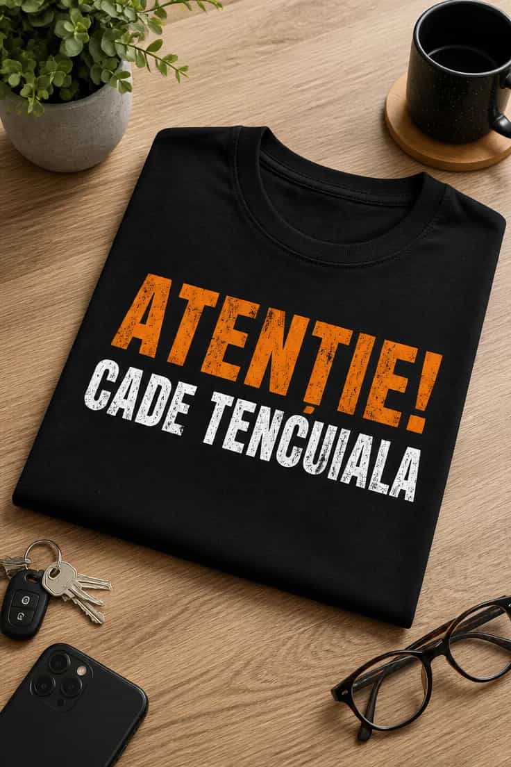 Tricou pentru bărbatul chel – Atenție! cade Tencuiala