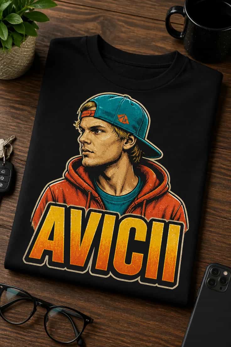 Tricou cu un motiv Avicii