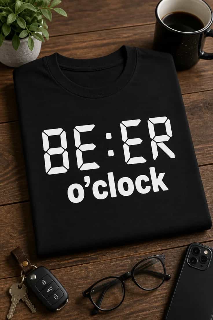 Tricou pentru iubitorului de bere – BE:ER o’clock