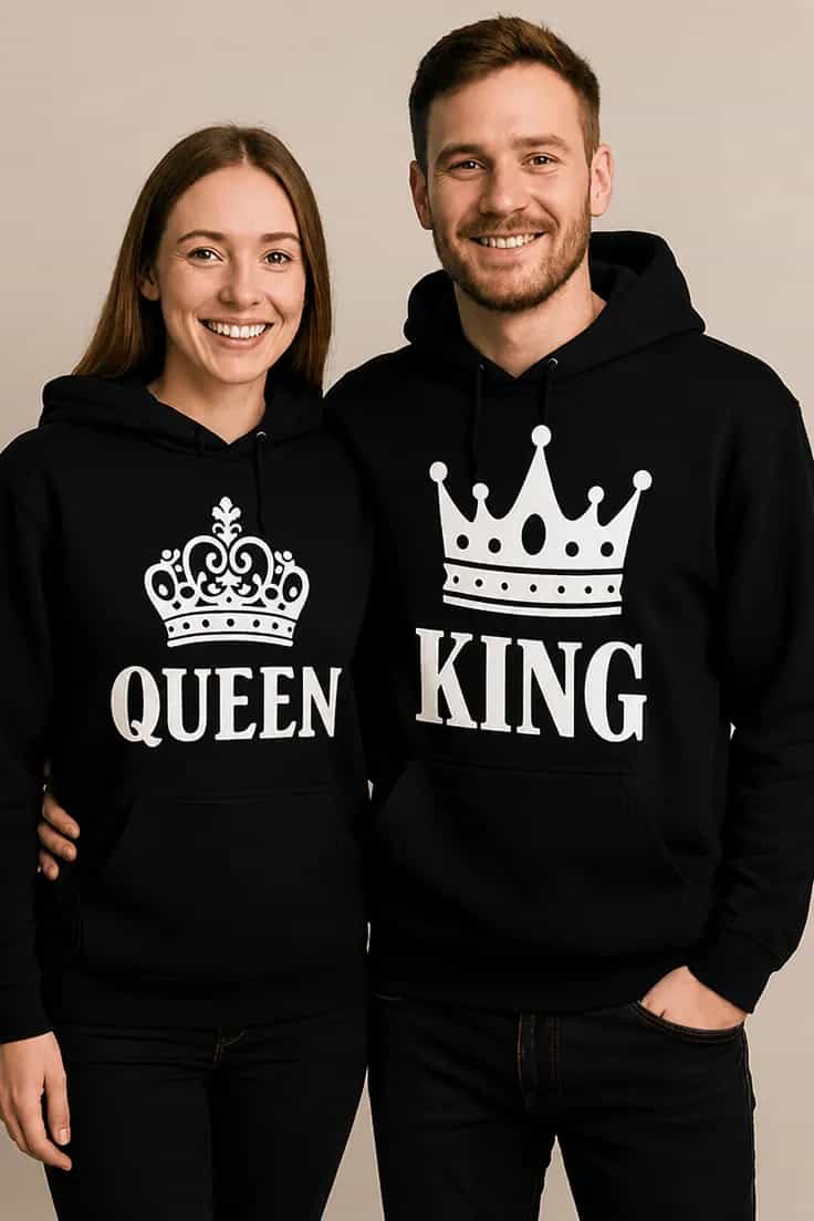 Bluză amuzantă set king queen QUEEN KING