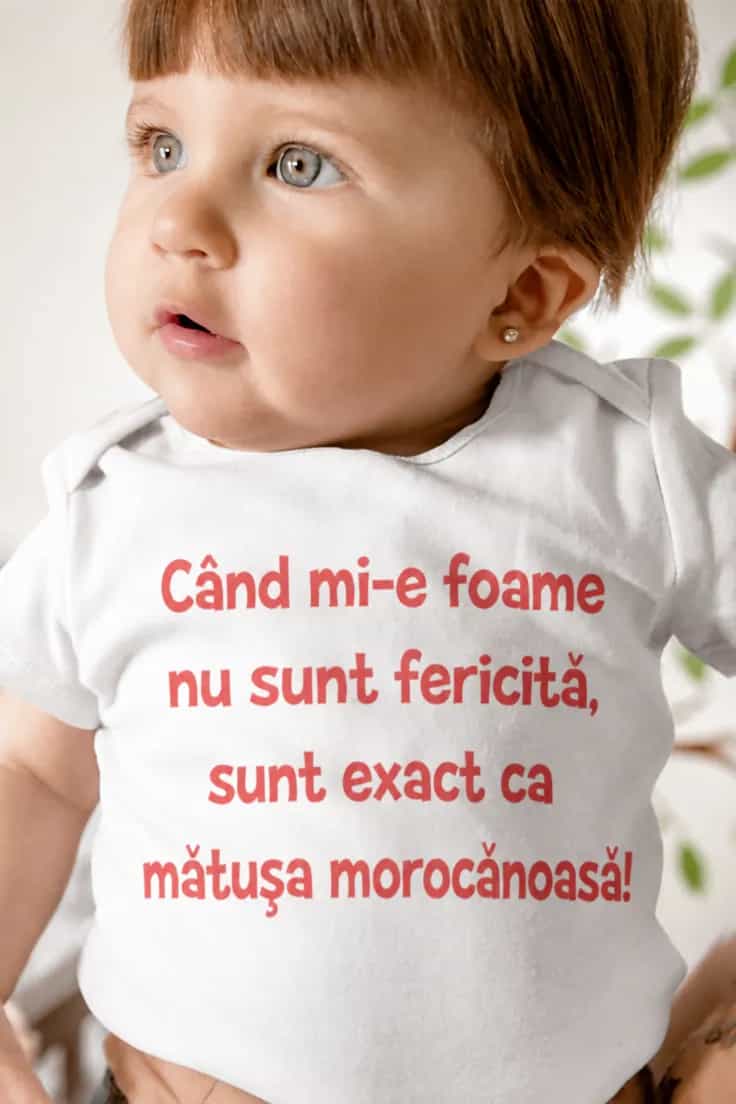 Body bebeluș Când mi-e foame cu șef la alegere