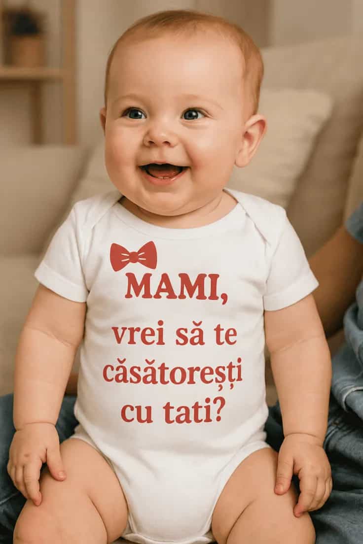 Body bebeluș cerere în căsătorie cu inscripție la alegere