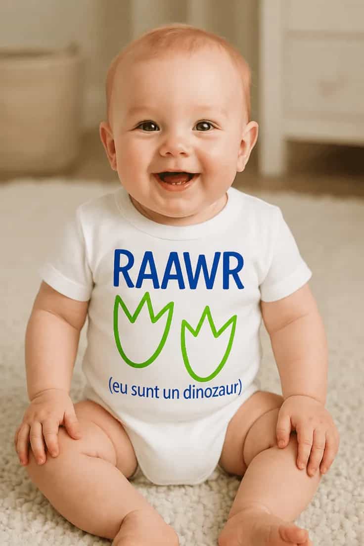 Body bebeluș Dinozaur raawr – RAAWR (eu sunt un dinozaur)