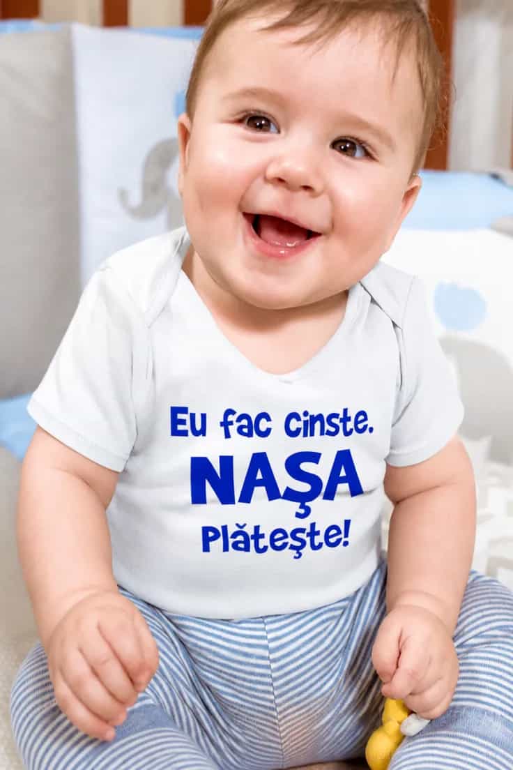 Body bebeluș Eu fac cinste - NAȘA Plătește!