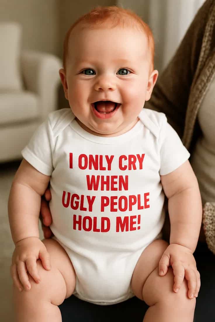 Body bebeluș I only cry când mă țin oameni urâți