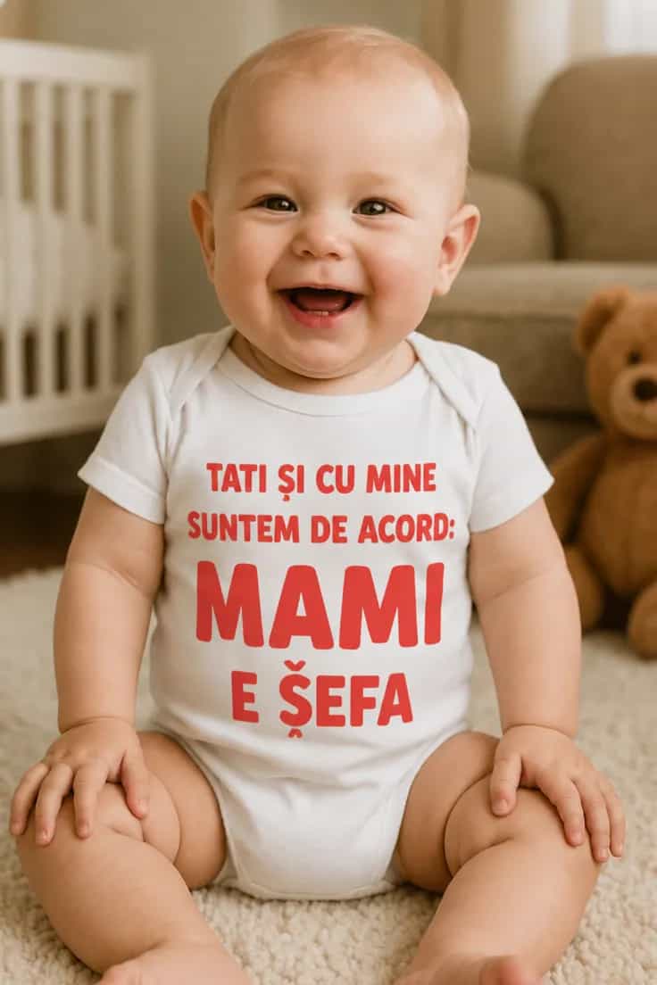 Body bebeluș Mami e șefa – TATI ȘI CU MINE