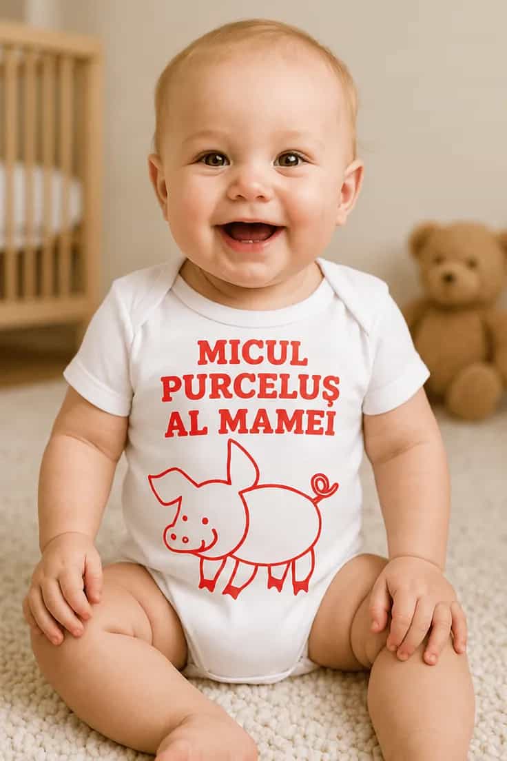 Body bebeluș Micul purceluș al mamei