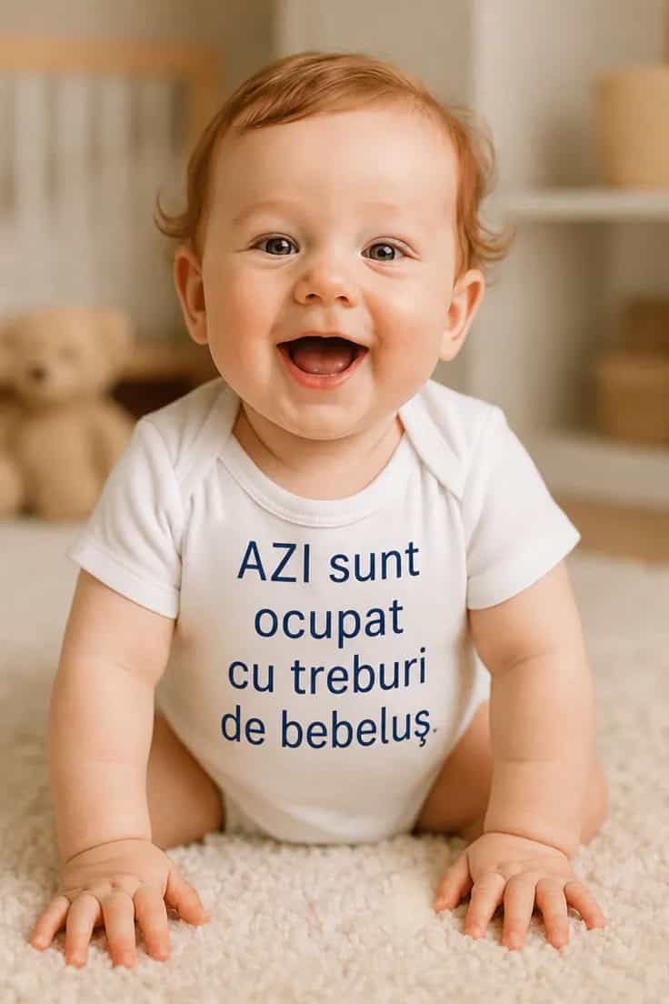 Body bebeluș ocupat cu treburi de bebeluș