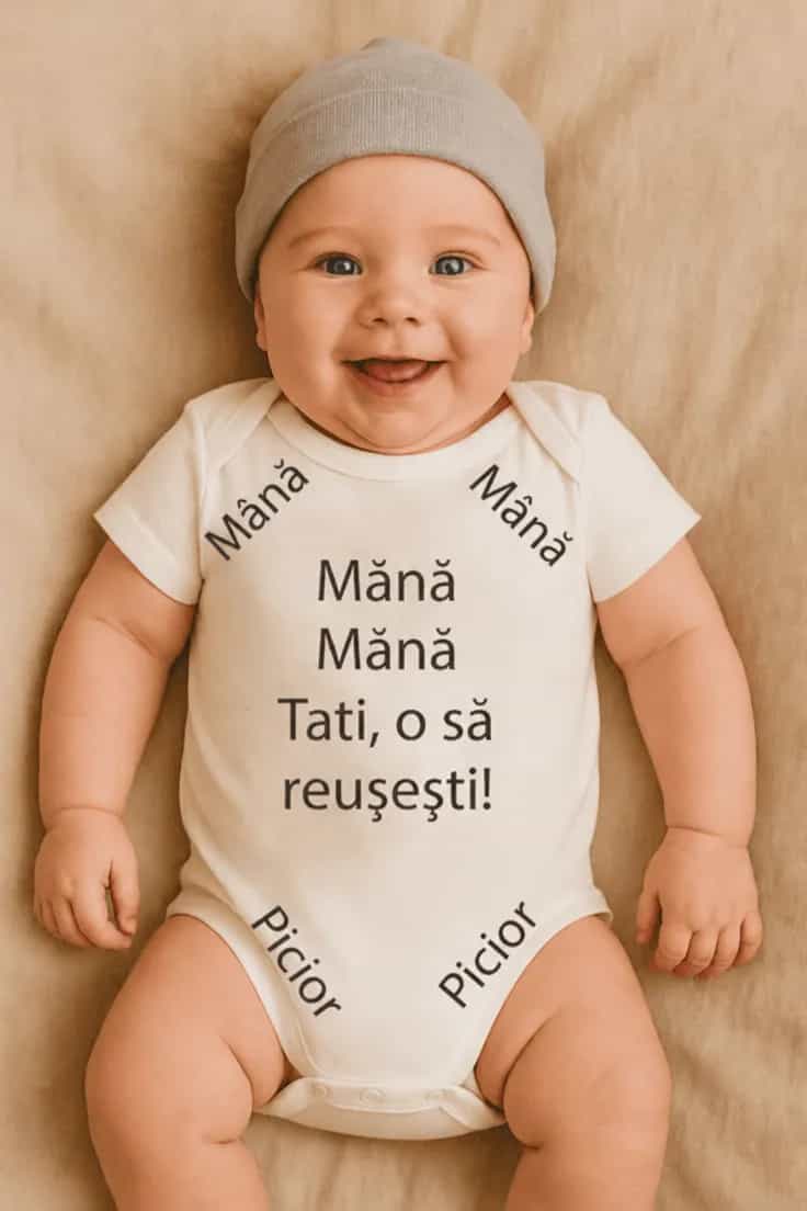 Body bebeluș Tati o să reușești – Mână Mână