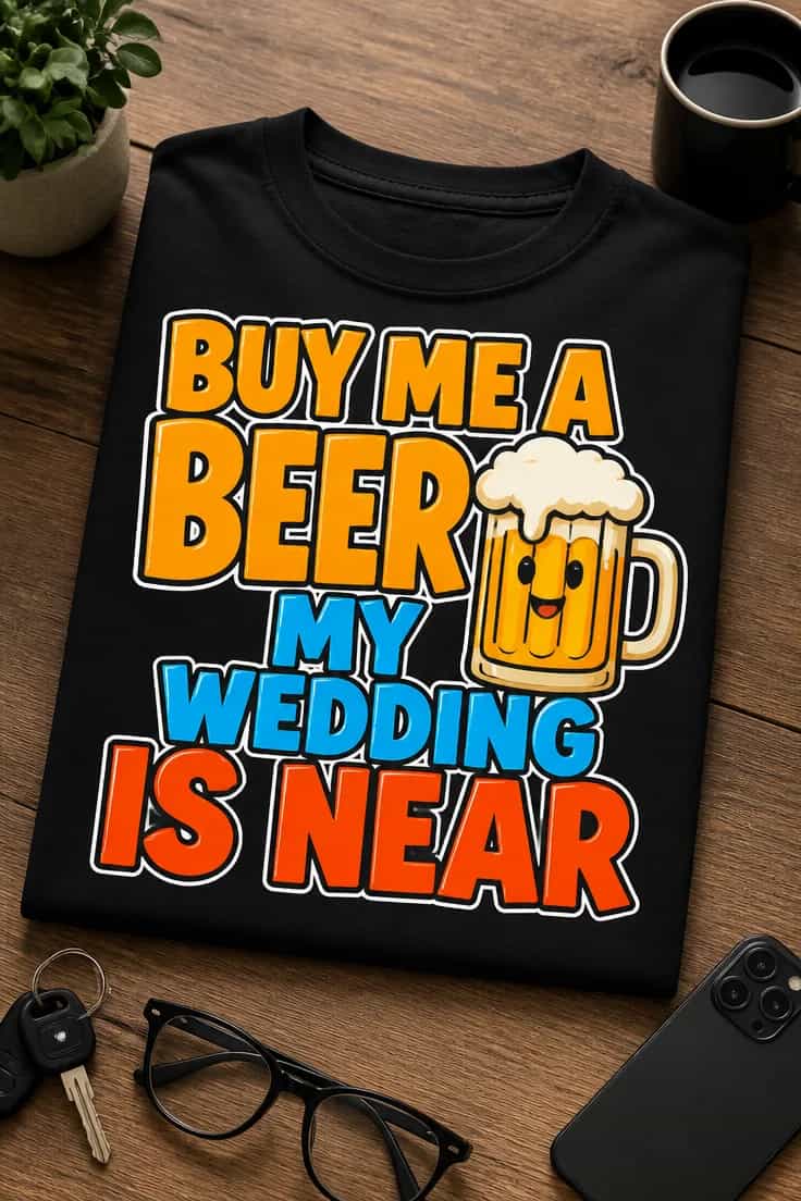 Tricou pentru burlacul care se însoară buy me a beer