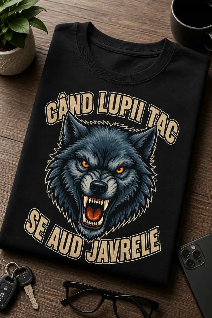 Tricou când lupii tac se aud javrele