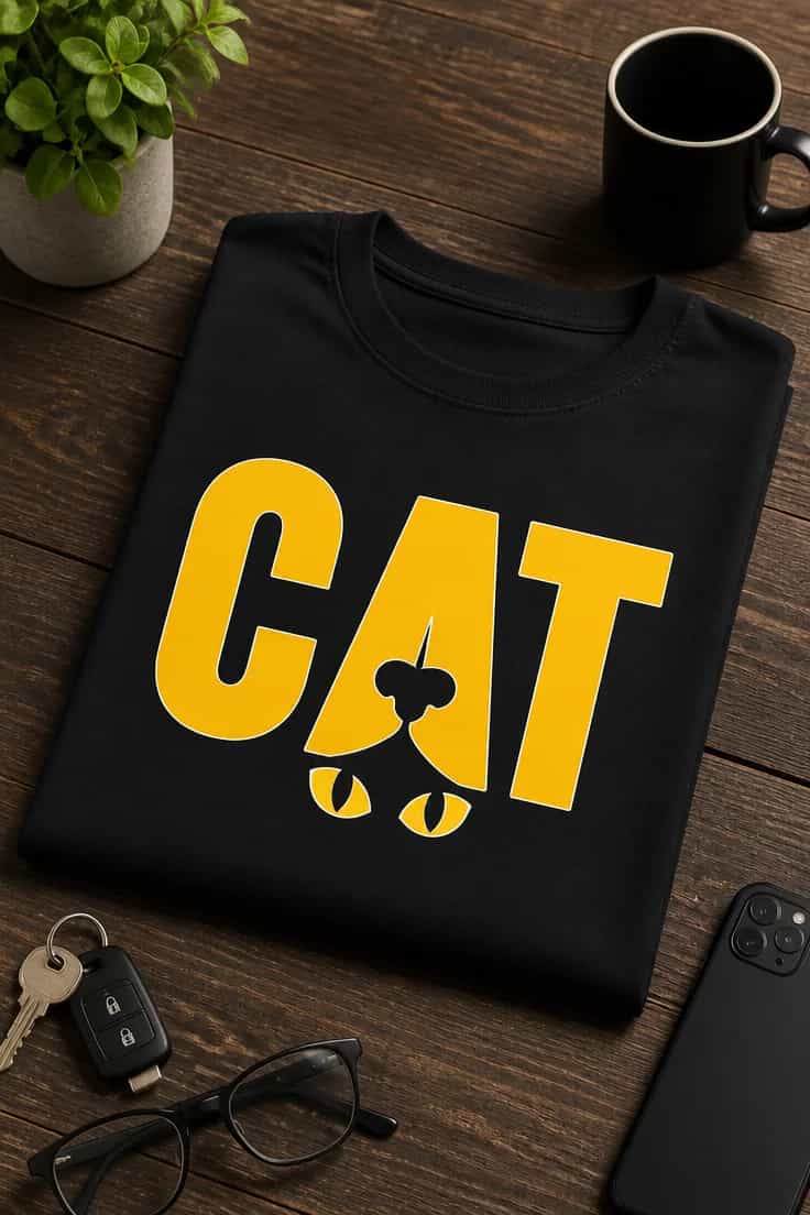 Tricou cu un motiv pisică – Cat