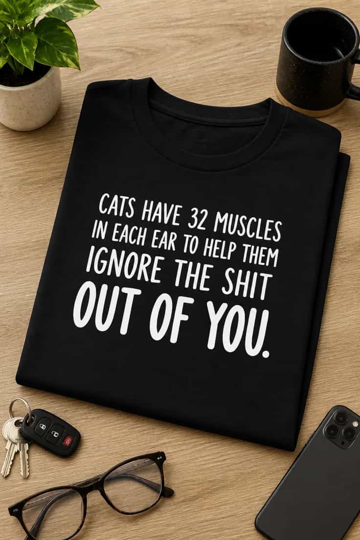 Tricou pentru stăpânul de pisică – Pisicile ignoră perfect